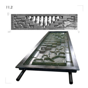 бут в кирпичной рамке форма