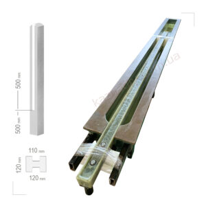 Форма комплект для столба гладкого с закруглением